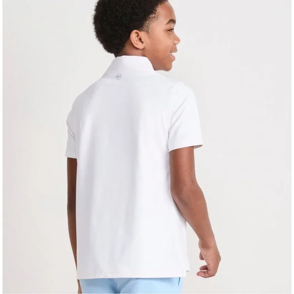 Vineyard Vines Kids/Boys Medium White Polo Shirt - Picture 2 of 5